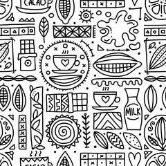 Chocolate background, seamless pattern for your design