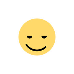 Sly, wily, cunning face emoji, emoticon,smiley.Pixel perfect social media emoji.