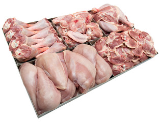 assorted turkey meat, butcher's cut