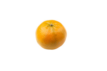 fresh ripe tangerine isolated on white background
