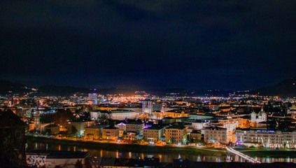 Fototapeta na wymiar Salzburg by Night