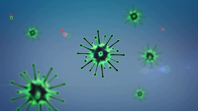 antibodies attack the coronavirus, virus cell and Lymphocytes, T-lymphocytes attack a migrating viruses, virus attacked by lymphocytes, Macrophage attack of the viruses