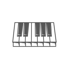 Fototapeta premium Piano keyboard isolated on white background