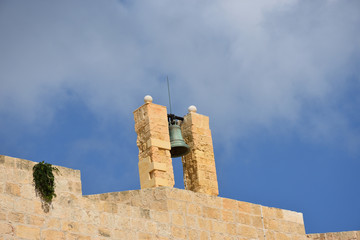 Fort St Angelo (Forti Sant Anglu), located at Birgu Waterfront, Malta, Vittoriosa bay of the Mediterranean sea - 315463500