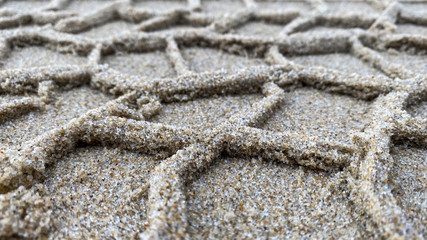 Close Up Sandy Tire Track