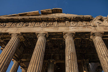 Naklejka premium Temple of Hephaestus (Hephaisteion) - well-preserved Greek temple. Temple of Hephaestus is Doric peripheral temple; located at north-west side of Athens Agora on top of Agoraios Kolonos hill. Greece.