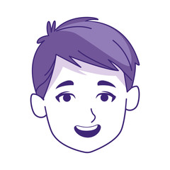 boy face smiling icon, colorful design