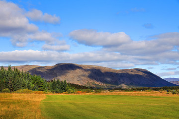 Fototapeta premium Autumn landscape in Iceland, Europe