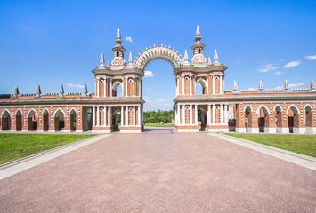 Tsaritsyno Palace of queen Catherine the Great, Russia
