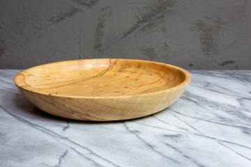 Wormy maple wood bowl