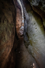 Labyrinth in sandstone cliffs