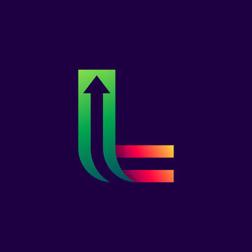 Letter L logo with arrow inside.