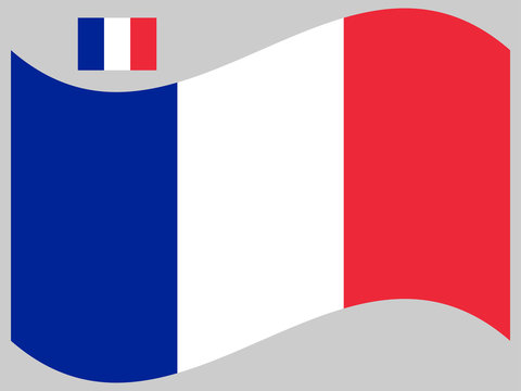 Wave France Flag Vector illustration eps 10