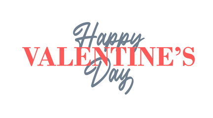 Happy Valentine's Day lettering style text.