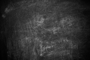 Fototapeta premium Dirty black chalkboard as background. Space for text
