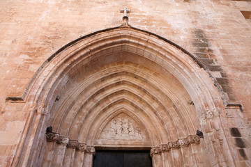 The portal of the Cathedral of Ciutadella de Menorca, Balearic Islands, Spain