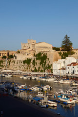 Fototapeta premium The little port of Ciutadella de Menorca, Menorca, Balearic Islands, Spain