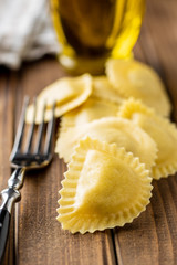 Italian stuffed pasta. Panzerotti pasta