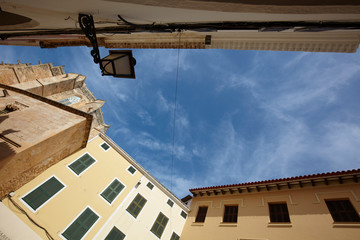 Architecture of the Ciutadella in Minorca, Balearic Islands, Spain