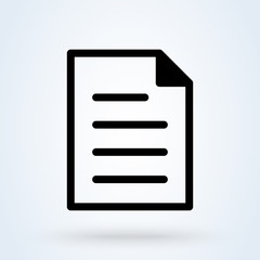 document line. Simple vector modern icon design illustration.
