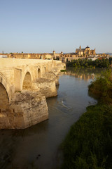 Obraz premium The Roman Bridge over the Guadalquivir river and the Mosque Cathedral of Córdoba, Andalusia, Spain