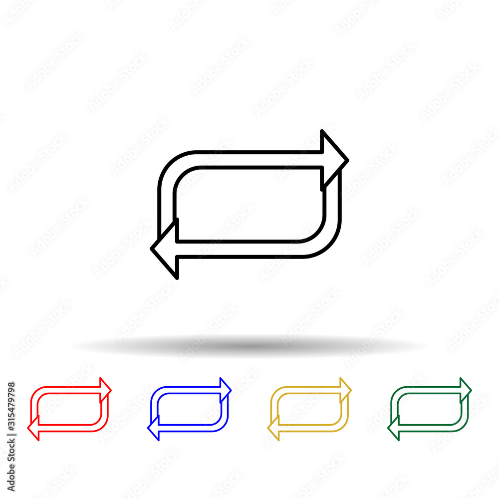 Poster catching hands multi color style icon. simple thin line, outline vector of web icons for ui and ux, 