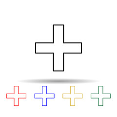 summation sign multi color style icon. Simple thin line, outline vector of web icons for ui and ux, website or mobile application