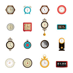 Fototapeta na wymiar bundle of clocks different icons vector illustration design