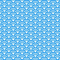 Japanese pattern vector background blue white