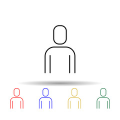 Man multi color style icon. Simple thin line, outline vector of web icons for ui and ux, website or mobile application