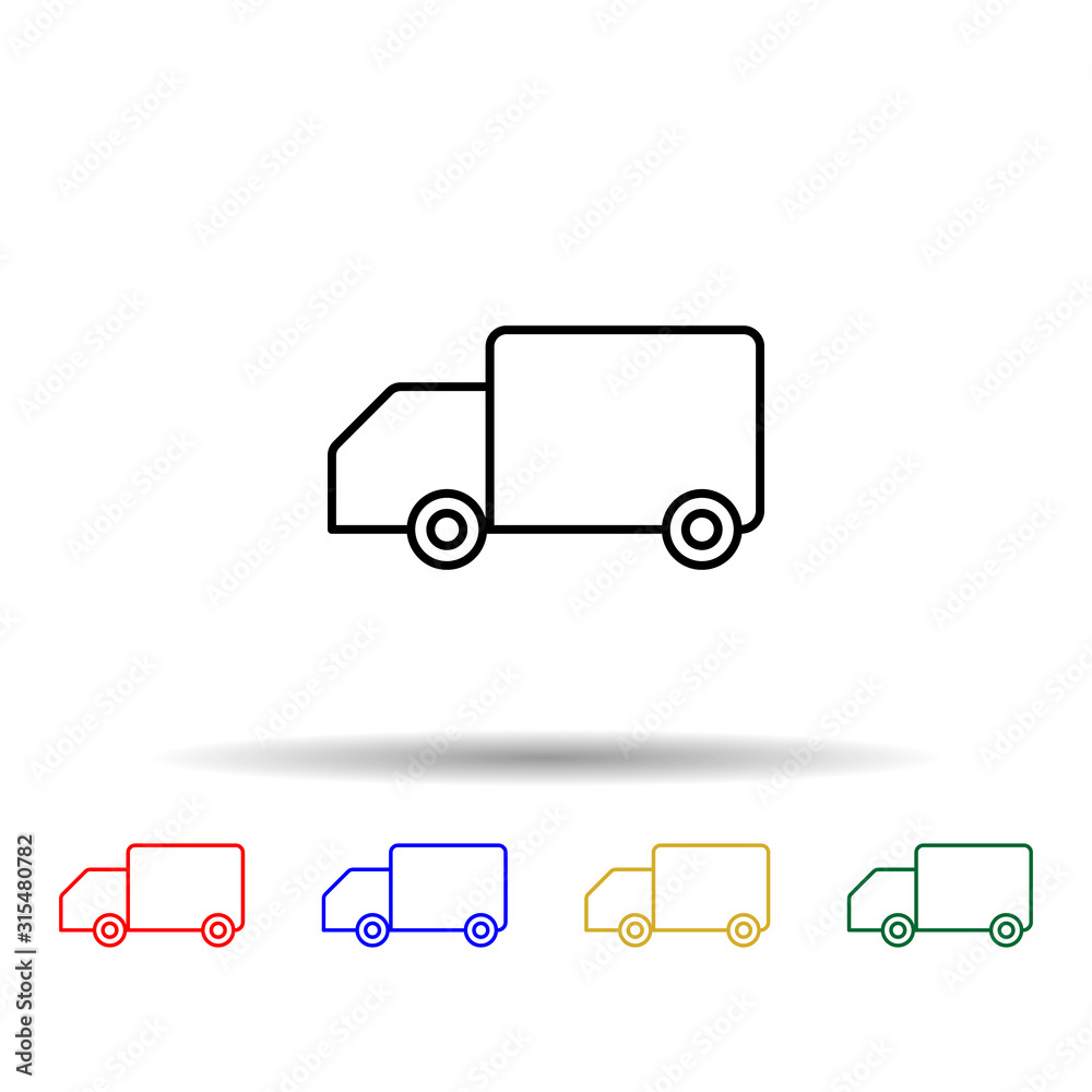 Poster car for transportation multi color style icon. simple thin line, outline vector of web icons for ui 