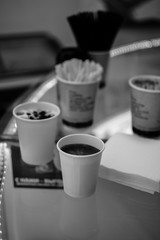 Barista prepares coffee, the process of making coffee in the cafe, the hands of the Barista close-up