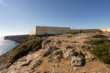 Fototapeta na wymiar Fortaleza de Sagres fortress in Portugal