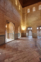 Hall of the Ambassadors in Nasrid palace, Alhambra complex, Granada, Andalusia, Spain