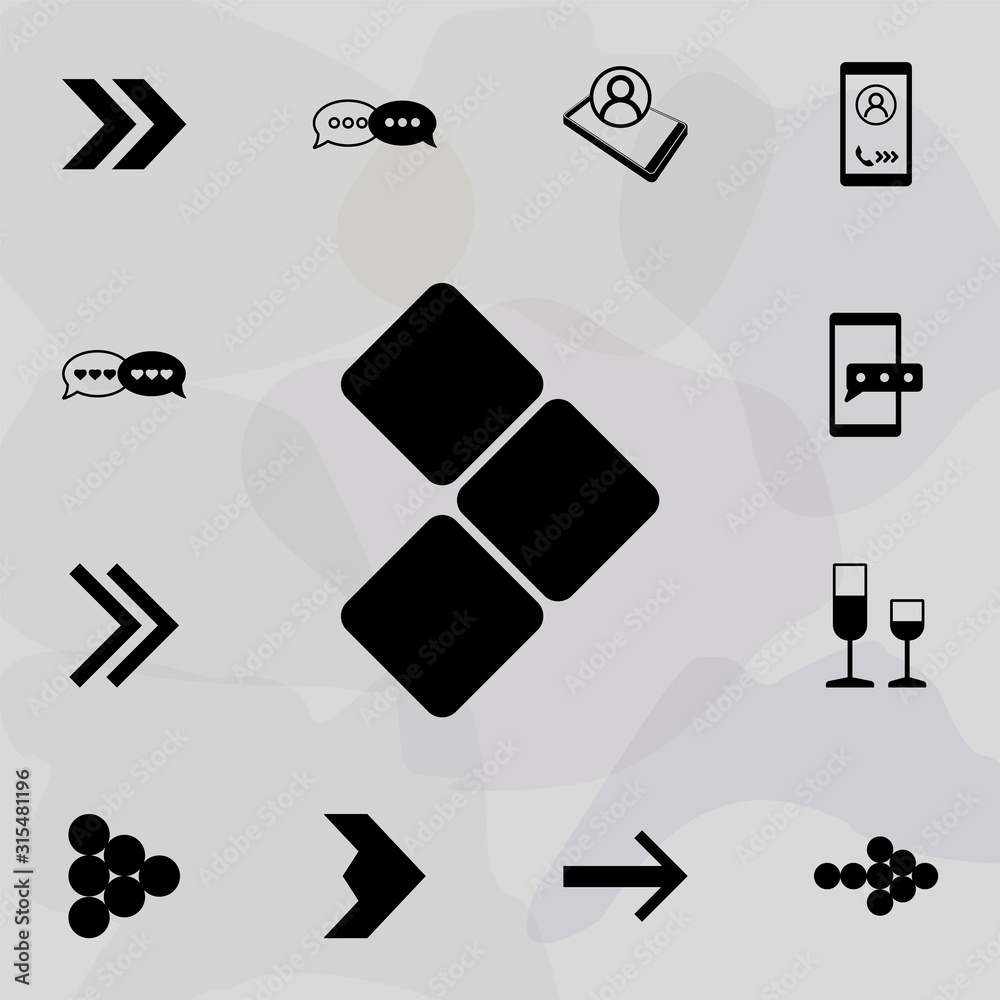 Poster arrow cubes icon. web icons universal set for web and mobile