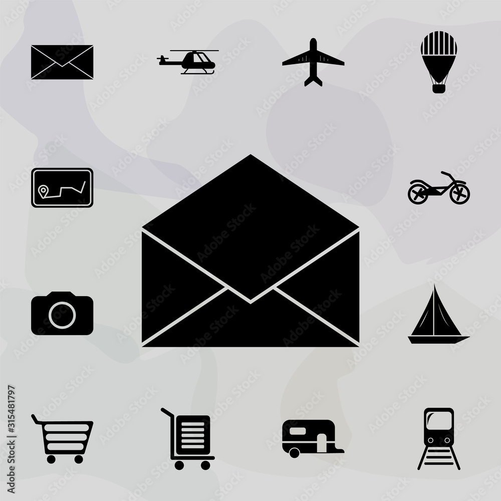 Poster open envelope icon. web icons universal set for web and mobile