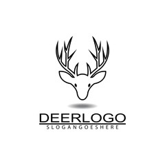 Deer head icon logo design vector illustration