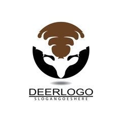 Deer head icon logo design vector illustration