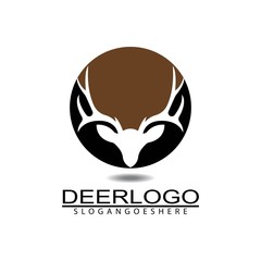 Deer head icon logo design vector illustration