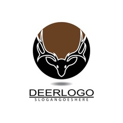 Deer head icon logo design vector illustration