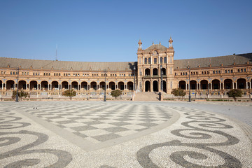 Naklejka premium Plaza de España (Spain Square) in Seville, Spain