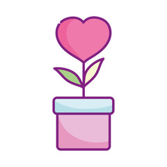 happy valentines day, potted flower shape heart decoration