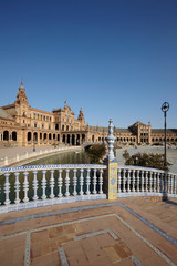 Plaza de España (Spain Square) in Seville, Spain
