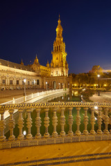 Naklejka premium Plaza de España (Spain Square) in Seville, Spain