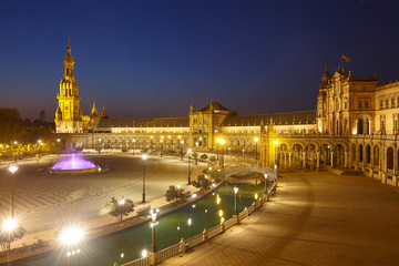 Plaza de España (Spain Square) in Seville, Spain