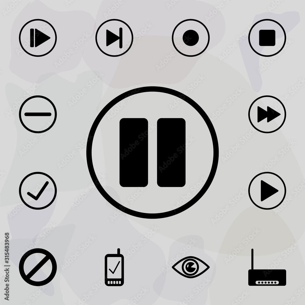 Poster pause sign icon. web icons universal set for web and mobile
