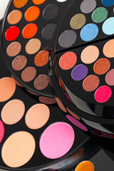 makeup palette of eye shadows