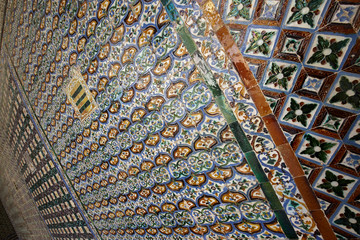 Tilework in the Pilate's House, or Casa de Pilatos, Seville, Spain