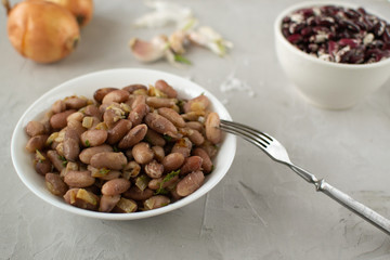 Lobio is a Georgian dish of white and red beans. Beans are a healthy, tasty and satisfying product. Clouse up.