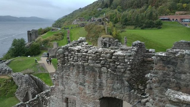 Casual view on the Invergordon castle at Scotland in cloudy weather